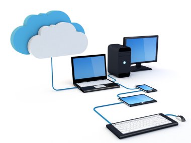 Cloud computing concept clipart