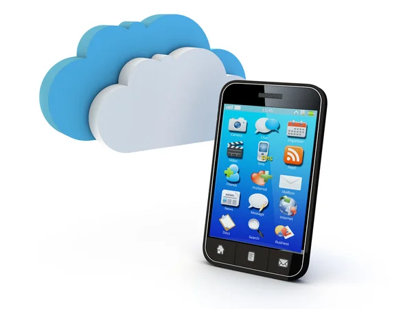 Smartfon w chmurze — Zdjęcie stockowe