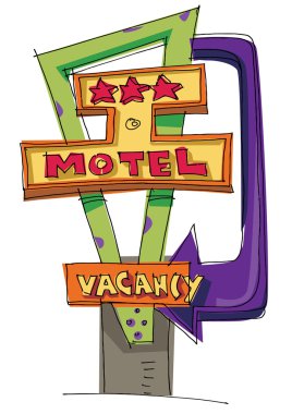 Motel sign clipart
