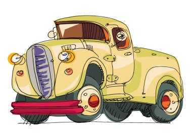 Vintage pickup clipart