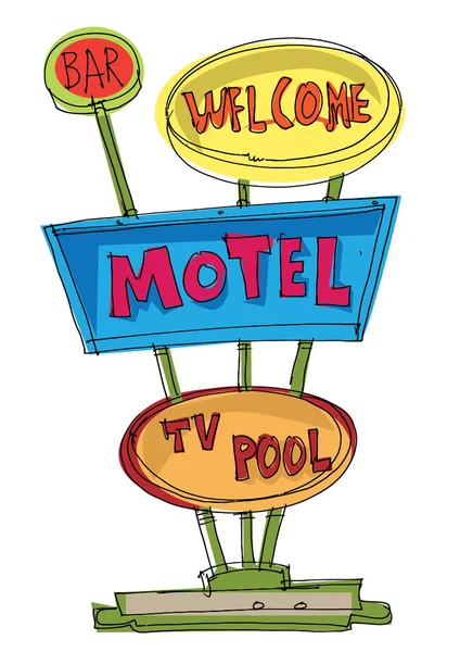 Motel işareti — Stok Vektör