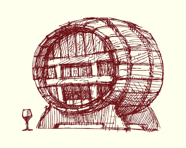 Barils de bière de vin — Image vectorielle