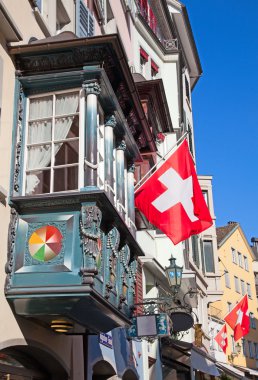Old street in Zurich clipart