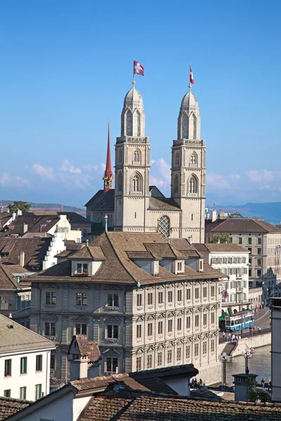"καθεδρικό ναό του Grossmunster"στη Ζυρίχη — Φωτογραφία Αρχείου