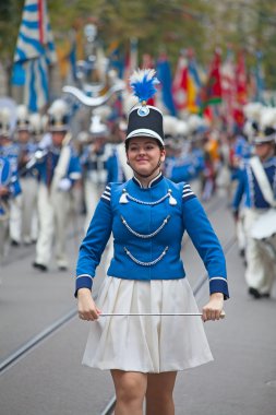 Swiss National Day parade in Zurich clipart