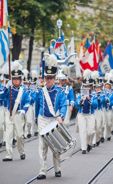 Swiss National Day parade in Zurich clipart