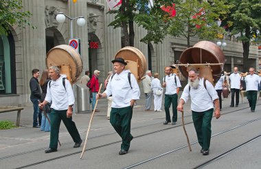 Swiss National Day parade in Zurich clipart