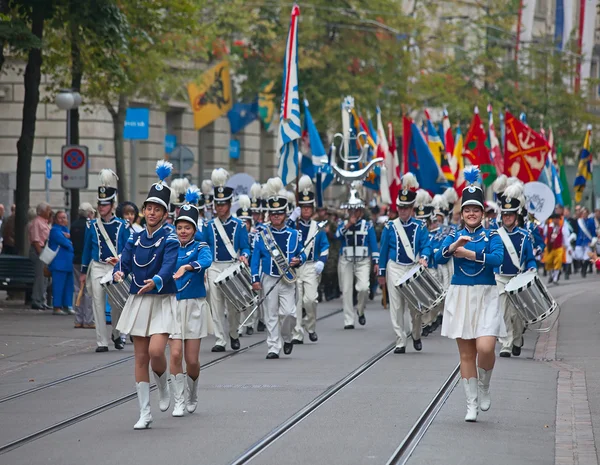 Švýcarský národní den parade v Zurichu — Stock fotografie