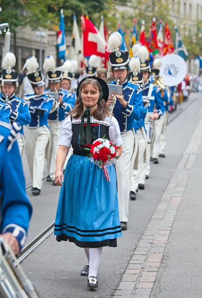 Parade Hari Nasional Swiss di Zurich — Stok Foto