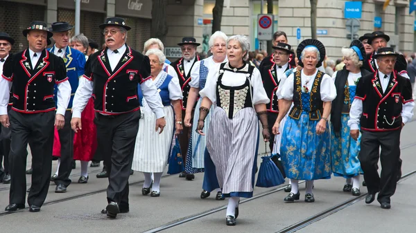 Parade zum Schweizer Nationalfeiertag in Zürich — Stockfoto