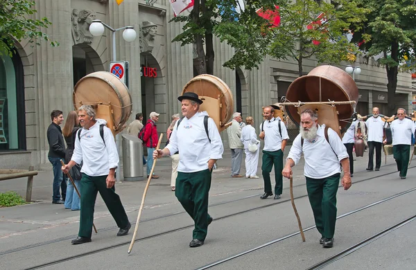 Zürich svájci országos napi parádé — Stock Fotó