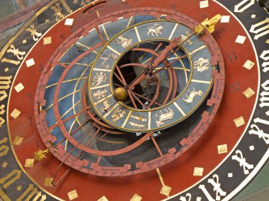 Zodiacal clock in Bern clipart