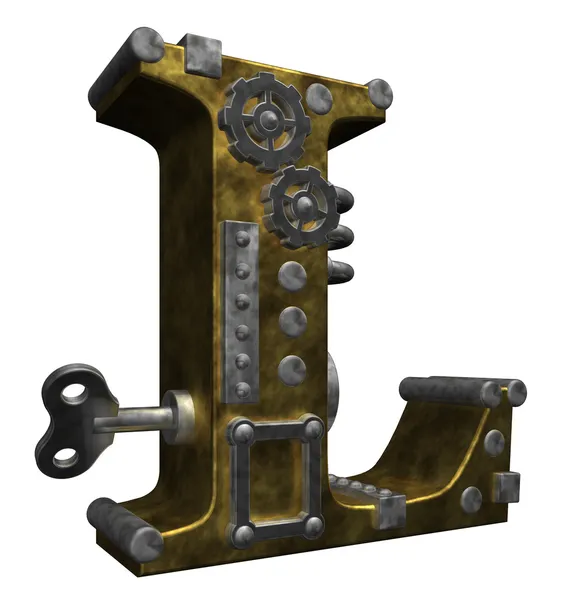 Steampunk letter l — Stock Photo, Image