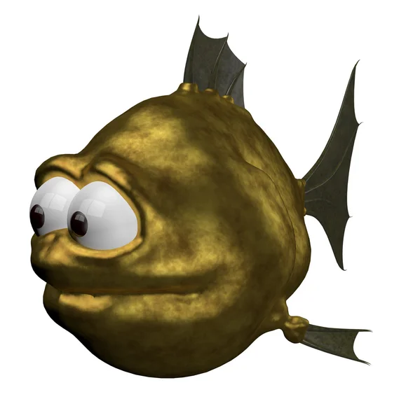 Странная золотая рыбка — стоковое фото