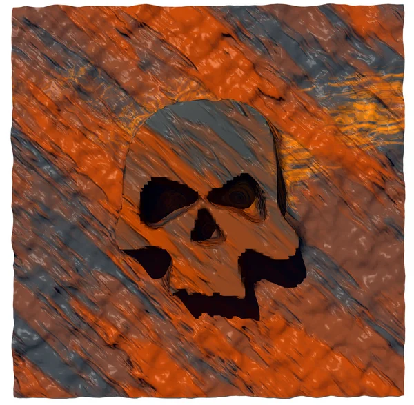 Skull on colorful background — Stock Photo, Image