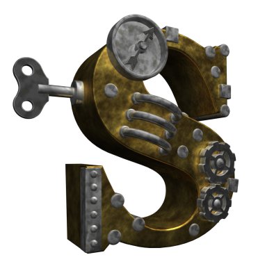 Steampunk letter s clipart