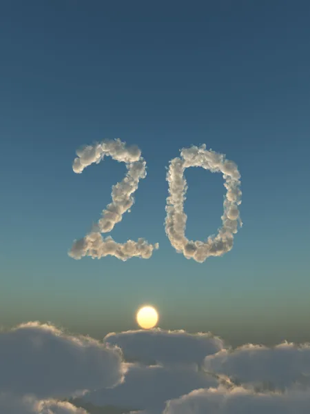 Cloudy twenty — Stock Photo, Image