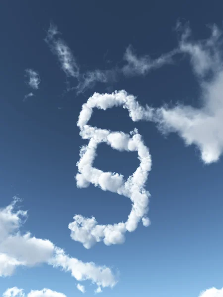 Символ облачного параграфа — стоковое фото