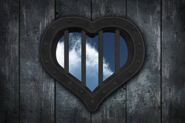 Heart prison window clipart