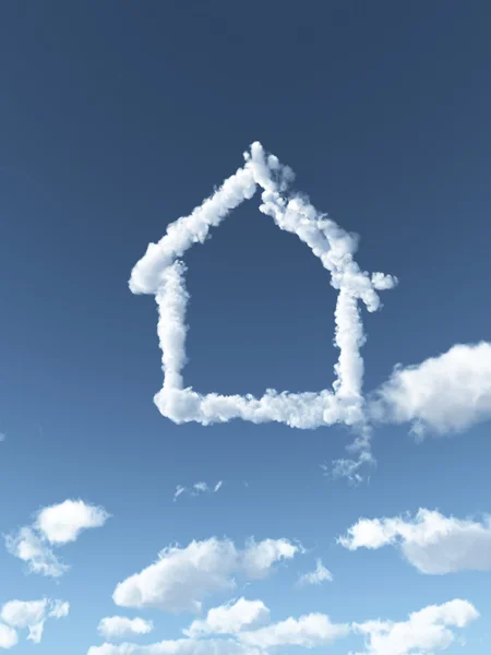 Cloudy house — Stock Photo, Image