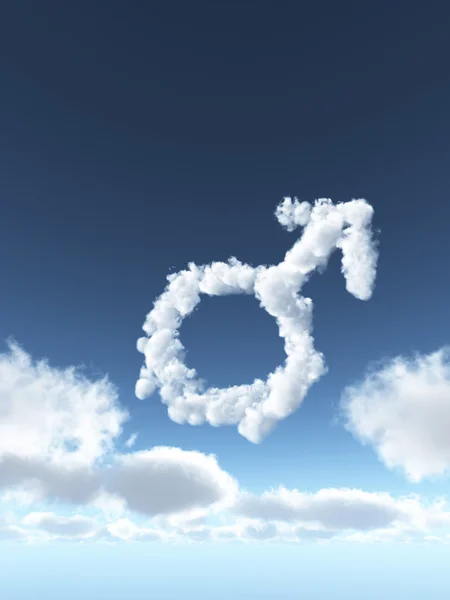 Mężczyzna chmury — Zdjęcie stockowe