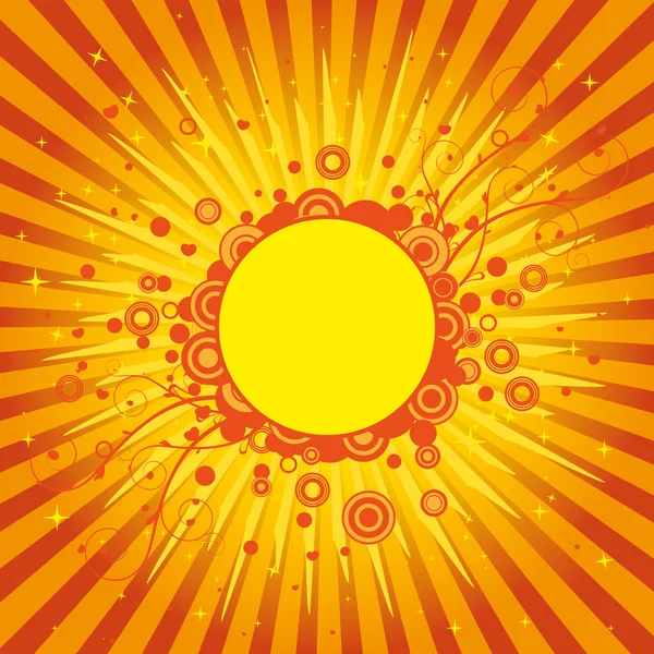 Yellow Sun Cover — Stock Vector