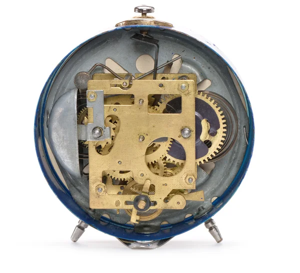 Rear side of the old alarm clock — Stock Photo, Image