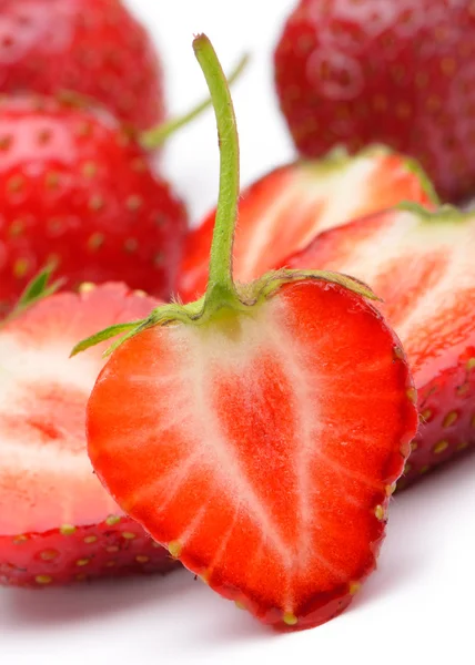 Abschnitt Erdbeeren — Stockfoto