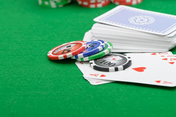 Gewinnkombination bei einem Poker Royal Flush — Stockfoto