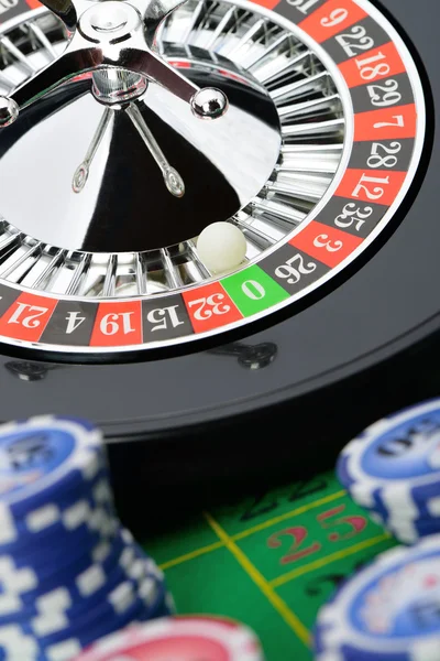 Roulettewiel in casino close-up — Stockfoto