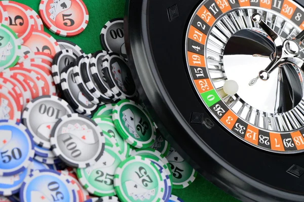 Рулетка в казино крупным планом — стоковое фото