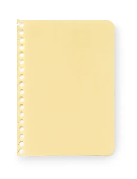 Κίτρινο σελίδα του σημειωματάριου. — Φωτογραφία Αρχείου