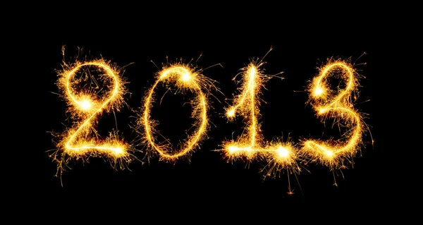 2013 made of sparks — Stock Photo, Image
