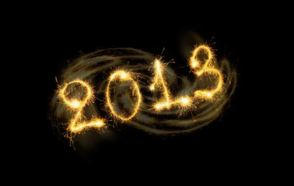 2013 made of sparks — Stock Photo, Image