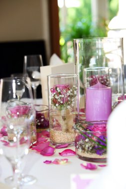 Delicate floral table centrepiece clipart