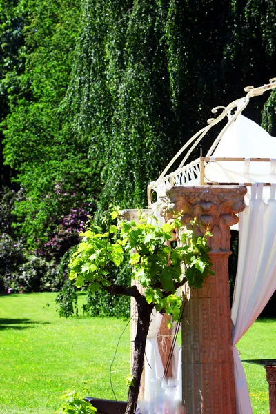 Garden wedding canopy or bower — Stock Photo, Image