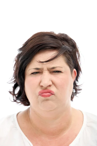 Sceptical disbelieving woman — Stock Photo, Image