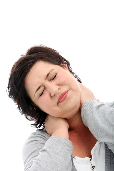 Женщина с тяжелой мигренью — стоковое фото