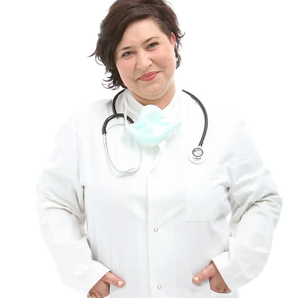 Friendly smiling woman doctor Stock Photo