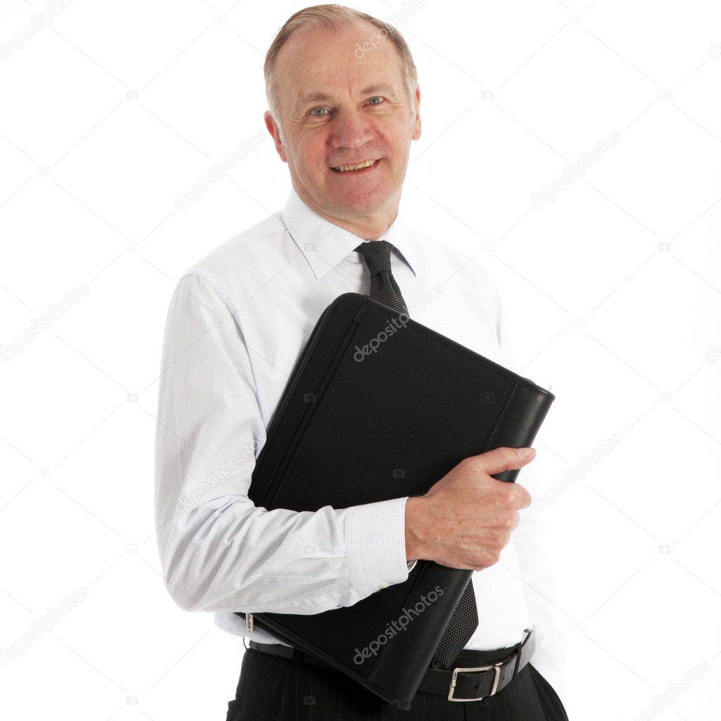 Friendly middle-aged business executive