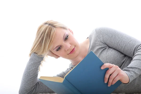 Young student reading or studying — Stock Photo, Image