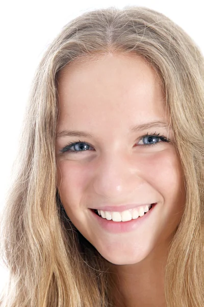 Chica sonriente con una sonrisa encantadora —  Fotos de Stock
