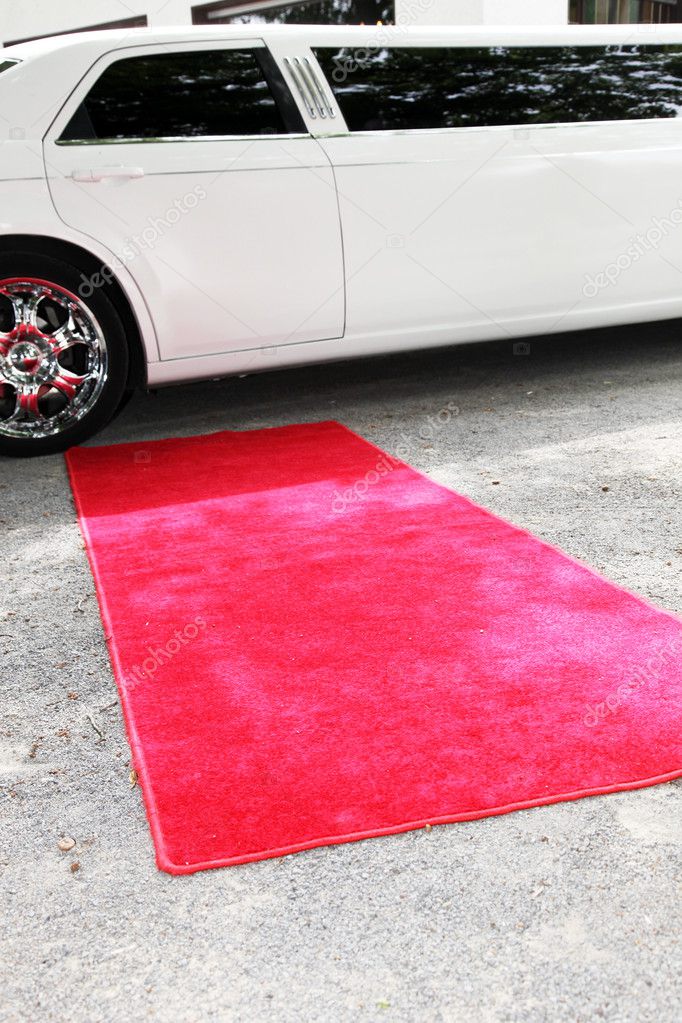 Entrée De Tapis Rouge Avec La Voiture De Limousine Clip Art Libres