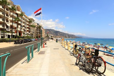 Promenade along the sea. Menton, France. clipart