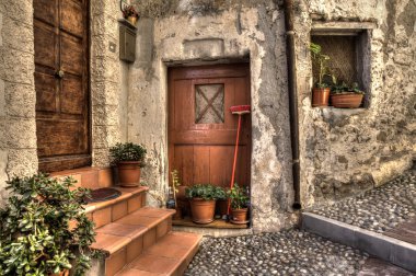 Ancient house. Ventimiglia, Italy. clipart