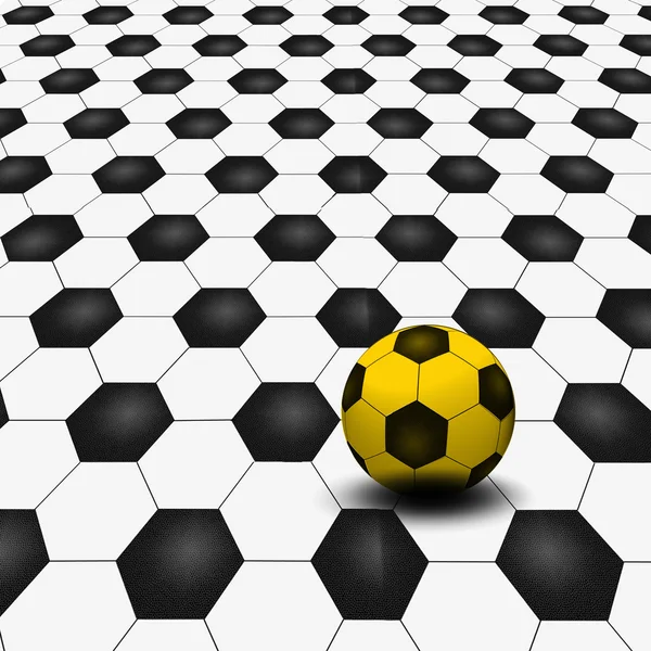 Uma bola de futebol como fundo criativo — Fotografia de Stock