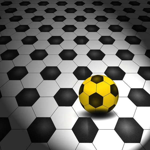 創造的な背景としてサッカー ボール — ストック写真