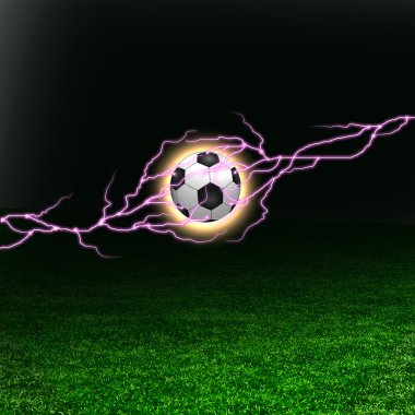 Futbol topu ile Lightning'ler yeşil sahada