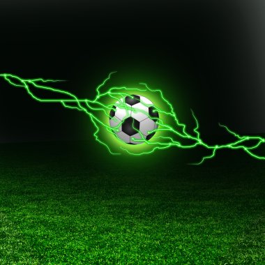 Futbol topu ile Lightning'ler yeşil sahada