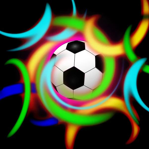 Стильный концептуальный цифровой дизайн футбольной иллюстрации — стоковое фото